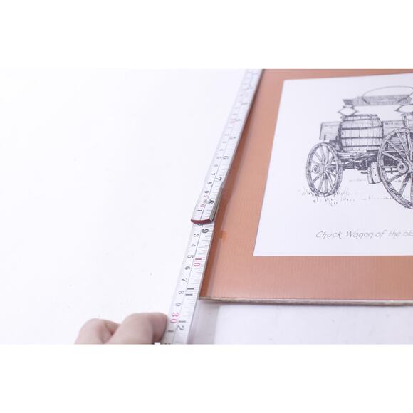 Chuck Wagon of the Old West, Digital Print, Drawing, 1980, G E Geivett, Vehicle, - Picture 3 of 3